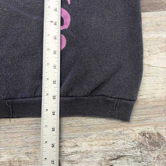 Vintage Guess Sweatshirt  80s 90s Charcoal Gray Womens L Spellout Crewneck USA - Picture 7 of 10